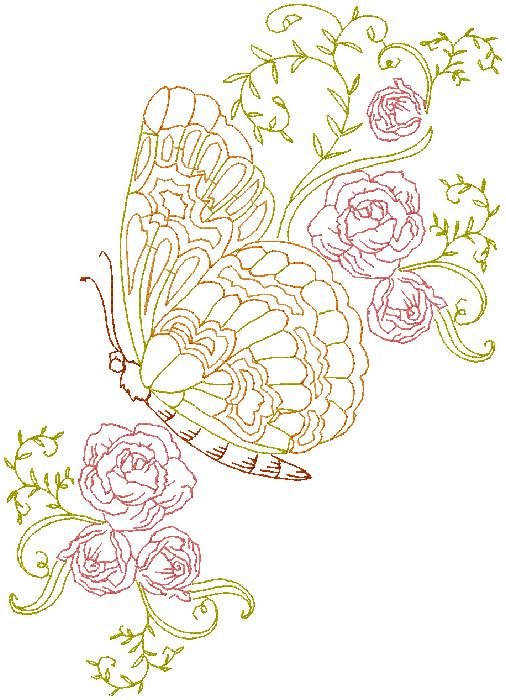 butterfly embroidery design