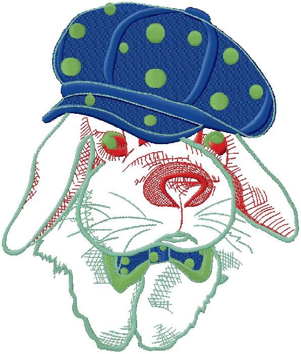 cute puppy embroidery design