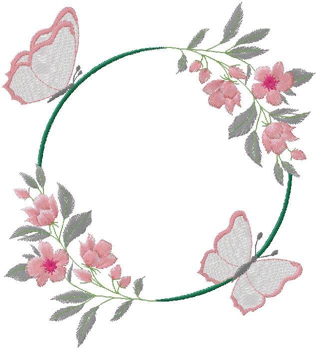 Floral Border embroidery desgn