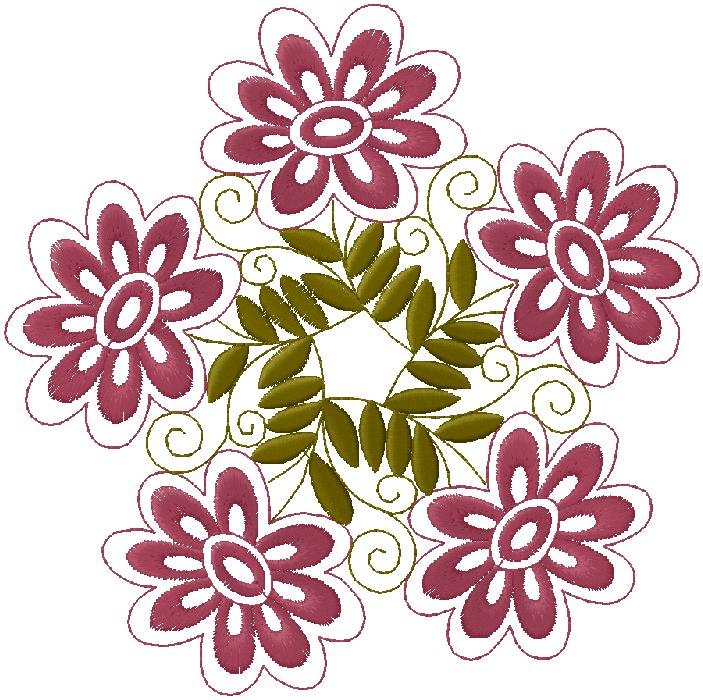 fantastic floral embroidery design