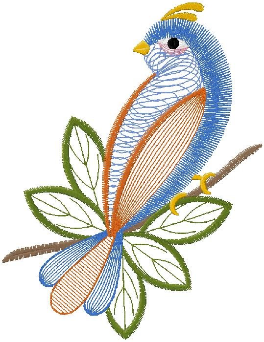 fantastic Bird embroidery design
