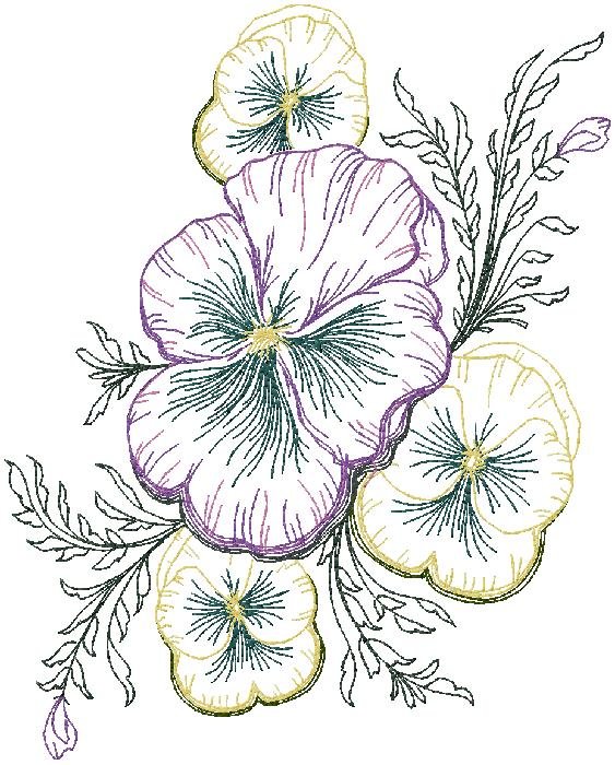 floral embroidery design
