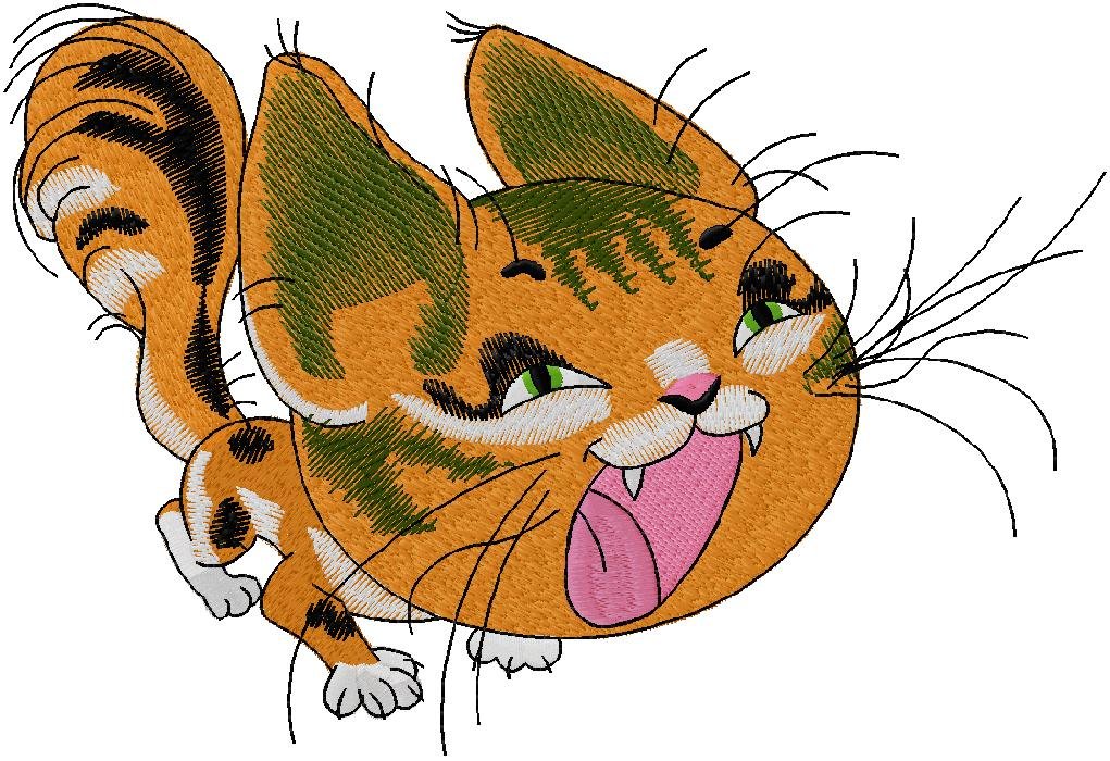 funny Cat embroidery design