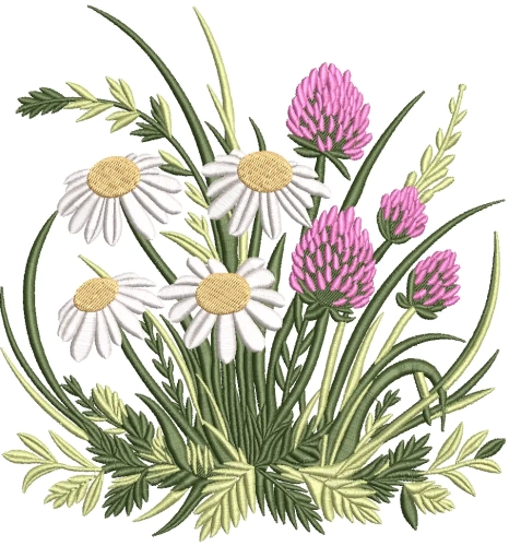 Wildflower Bouquet Embroidery Design