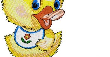 Baby Duck embroidery design