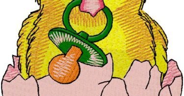 Baby chick embroidery design