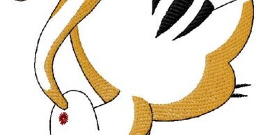 Cat Back Embroidery Design