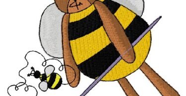 Teddy Bee embroidery design