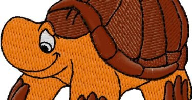 Turtle embroidery design