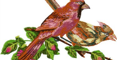 birds embroidery design
