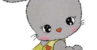 bunny embroidery design