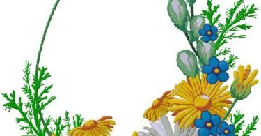 floral machine embroidery design