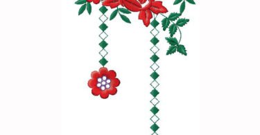 floral machine embroidery design