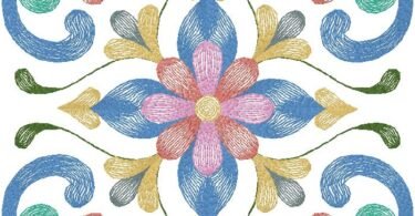 floral pattern embroidery design