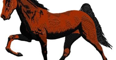 horse embroidery design