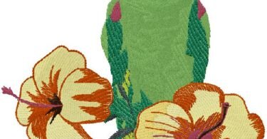 parrot embroidery design