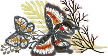 wonderful butterflies embroidery design