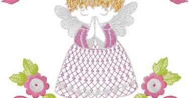 Angel embroidery design