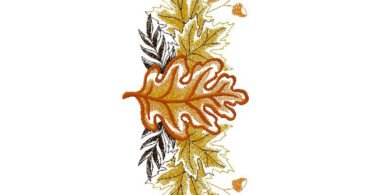 Autumn Leaves embroidery design