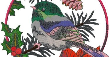 Bird embroidery design