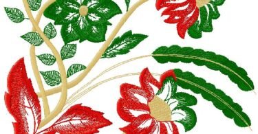 Floral embroidery design