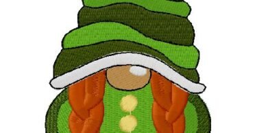 Gnome Girl Embroidery Design