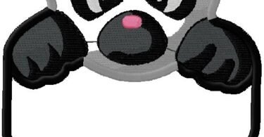 Panda embroidery design