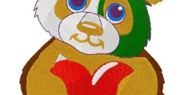 Panda embroidery design