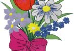 bouquet of flowers embroidery design