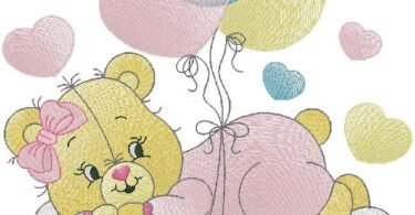 cute Baby bear embroidery design