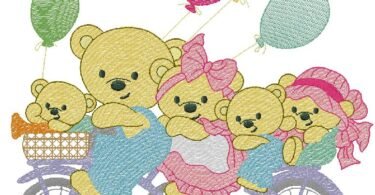 cute Bears embroidery design