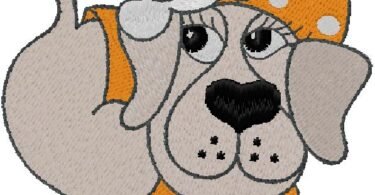cute Dog embroidery design