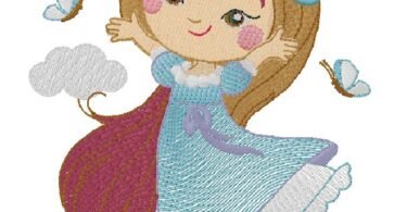 cute Girl embroidery design