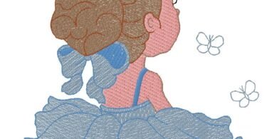 cute Girl embroidery design