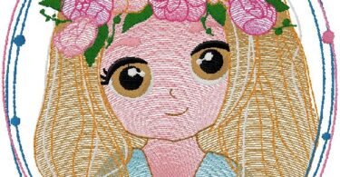 cute Girl embroidery design