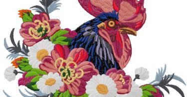 cute Rooster embroidery design