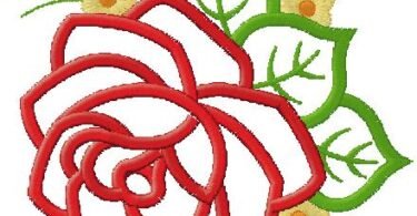 floral machine embroidery design