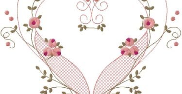 heart embroidery design