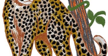 jaguar Tiger embroidery design