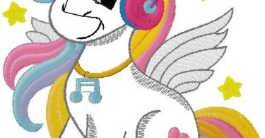 unicorn embroidery design