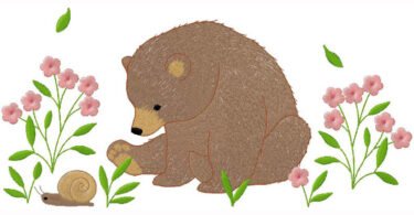 wondeful Bear Embroidery Design