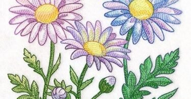 wonderful flowers Embroidery Design
