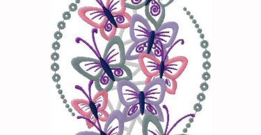Butterfly embroidery design