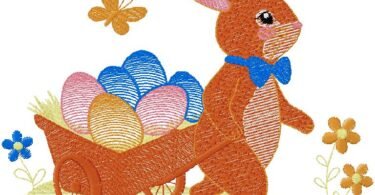 Easter Bunny embroidery design