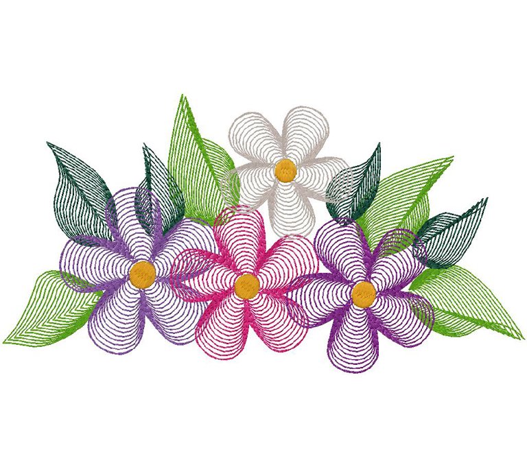 Fantastic flowers - Machine Embroidery Design