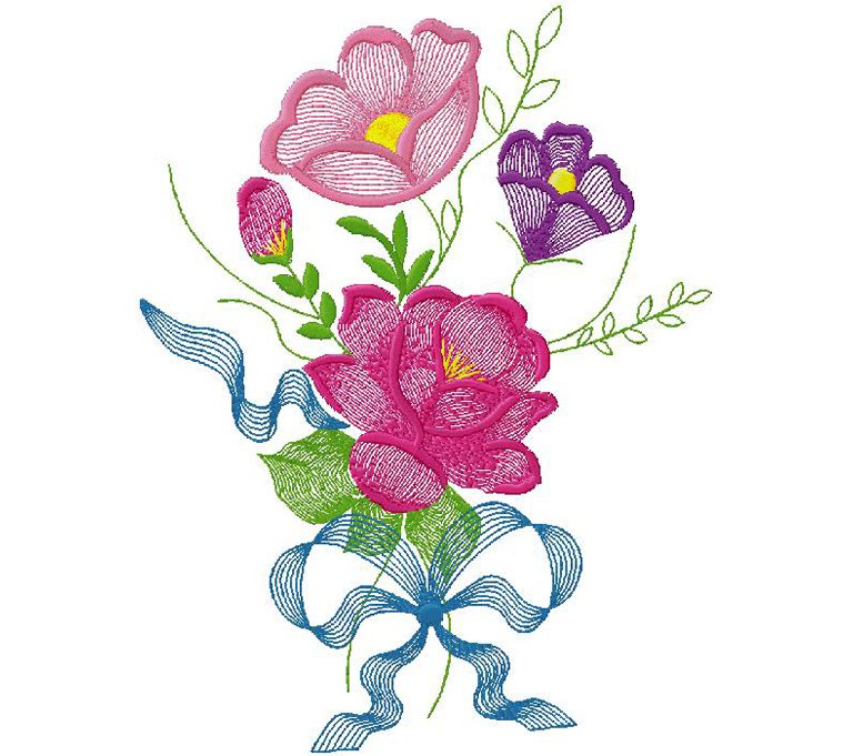 Fantastic flowers - Machine Embroidery Design