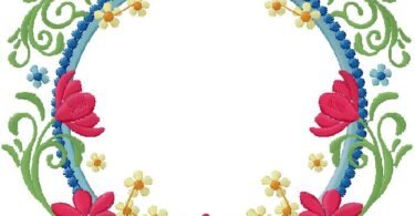 Floral Border embroidery design