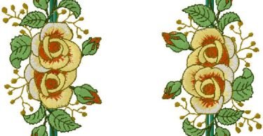 Floral embroidery design