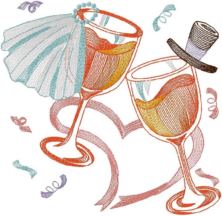 Glasses Embroidery Design