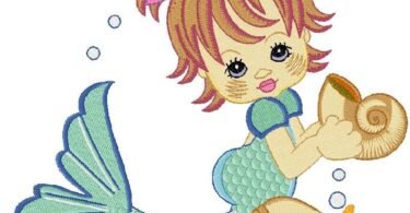 Mermaid - Machine Embroidery Design